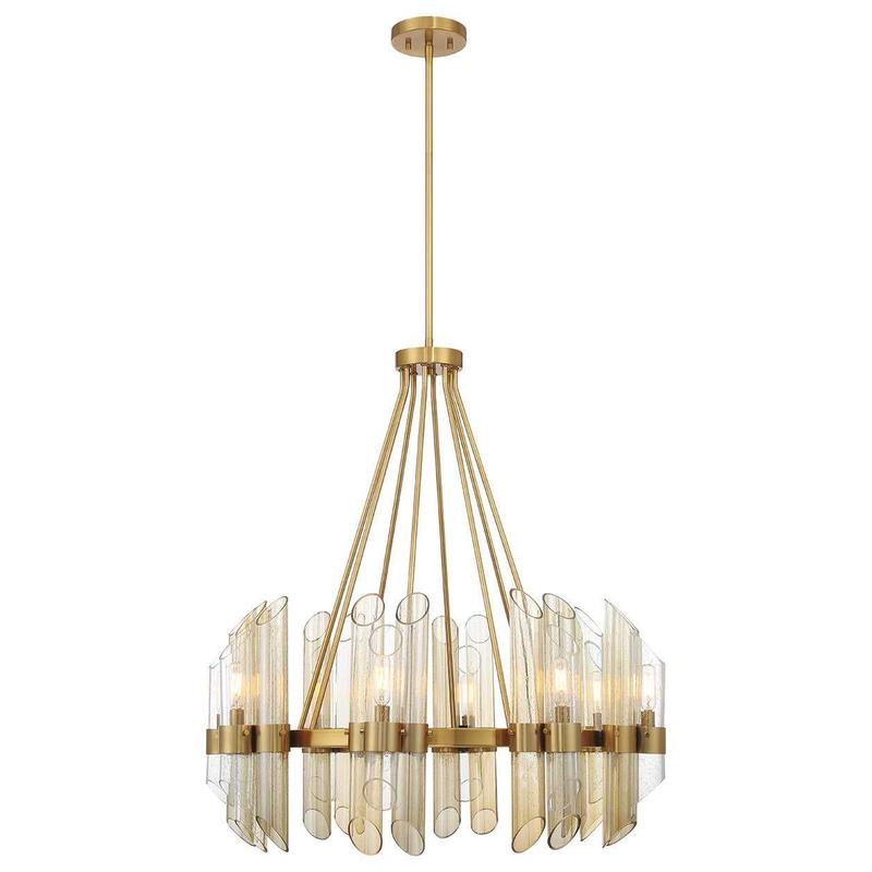 Biltmore Eight Light Chandelier in Warm Brass