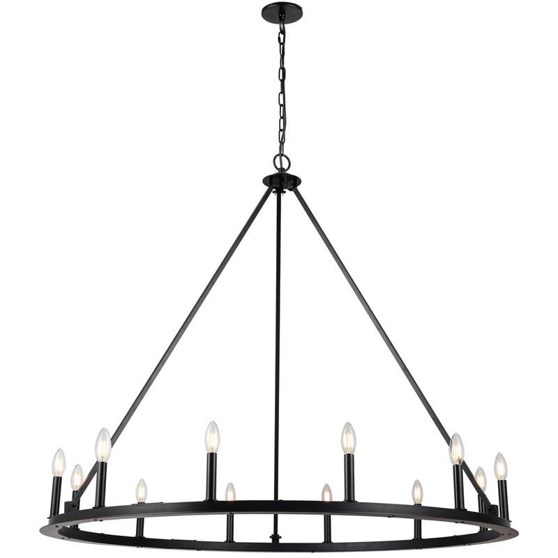 1 2 Light Incandescent Chandelier, Mb | CLB-4812C-MB