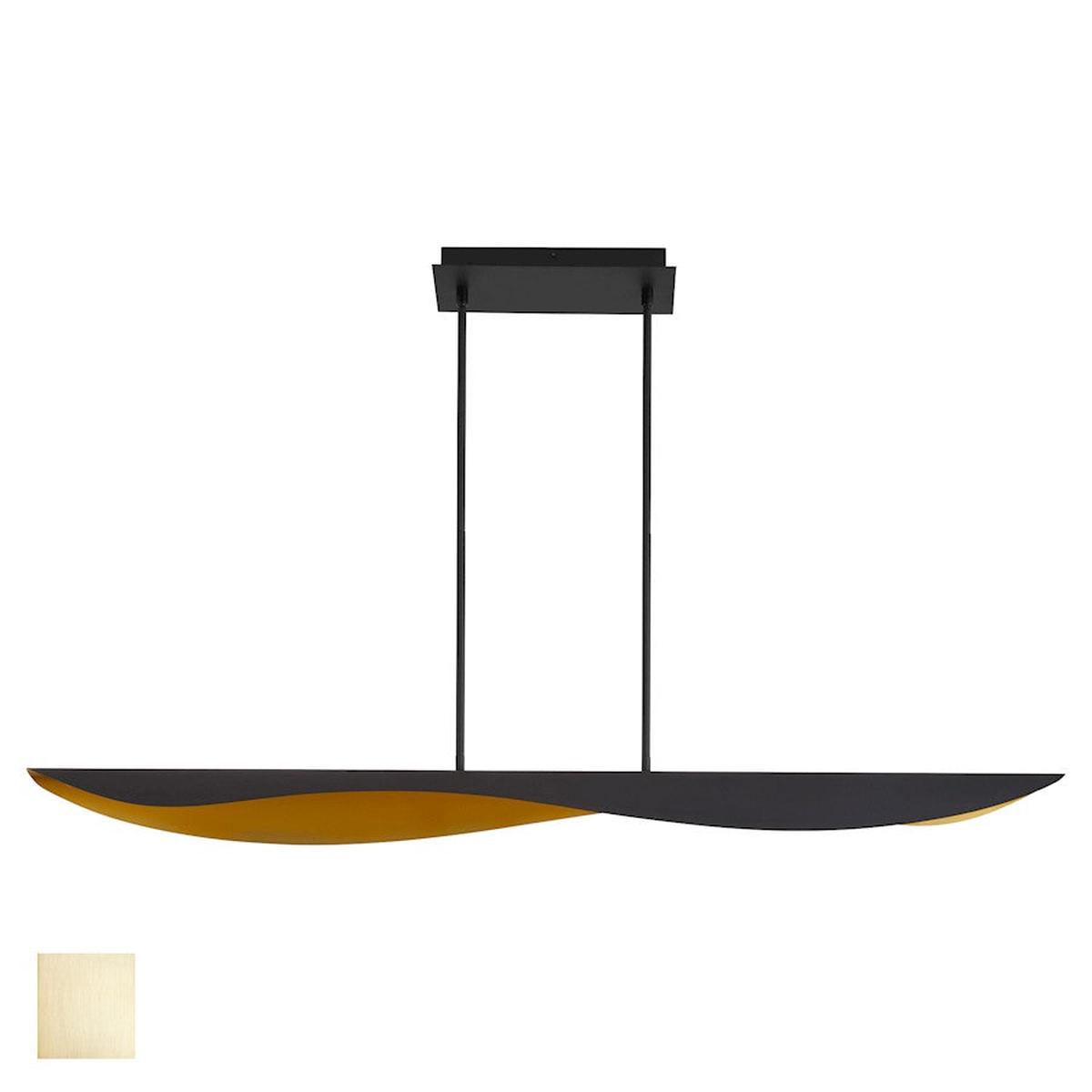 1 Light Chandelier, Aged Brass