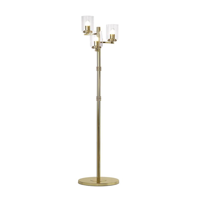 C-Lighting Lynx Floor Lamp, 3 x E14, Polished Gold - 28926