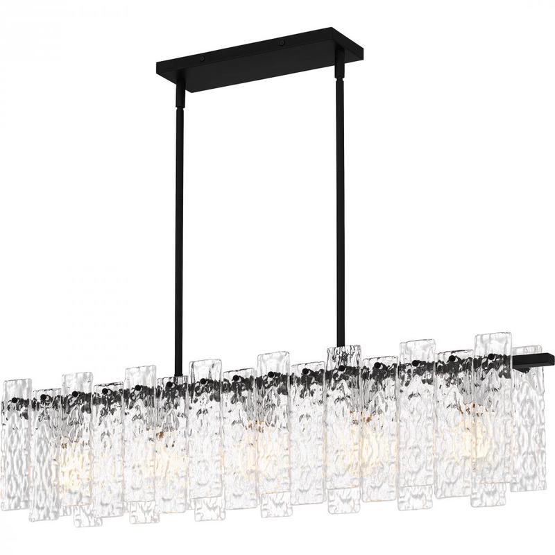 Caspian 5-light Matte Black Linear Chandelier | PCCAS539MBK