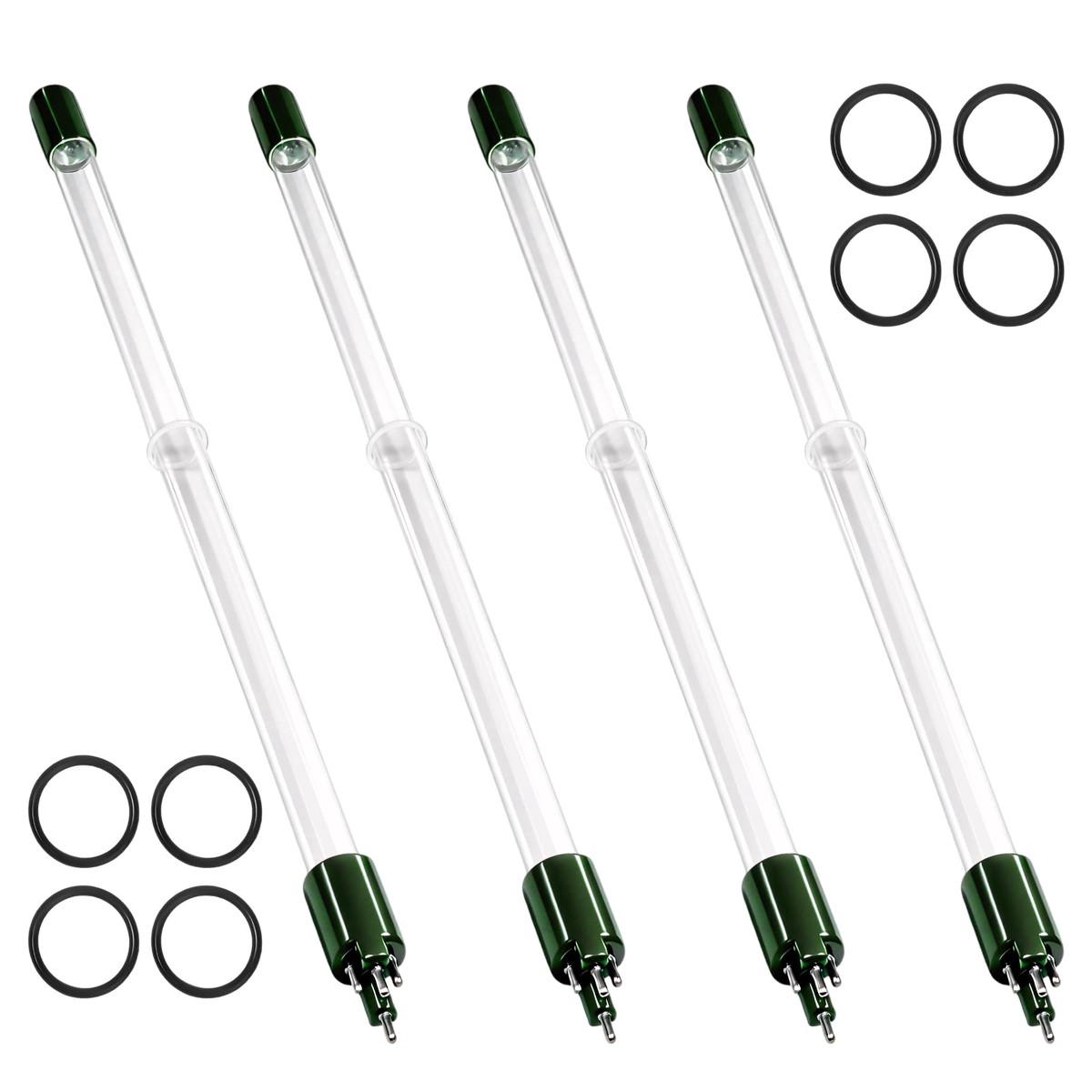 4 Pcs S463RL Replacement Lamp Compatible with Viqua S5Q-PA S5Q S5Q-Gold S5Q-PV SV5Q-PA SSM-24 SSMV-24 Systems Equipped with 8 O-Rings