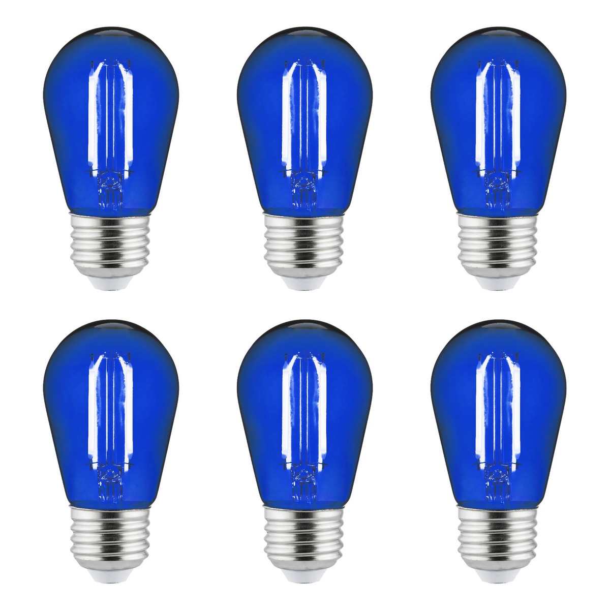 Sunlite LED S14 String Light Bulb, 2 Watts (25W Equivalent), Medium E26 Base, Party Decoration, Holiday Lighting, Transparent, D