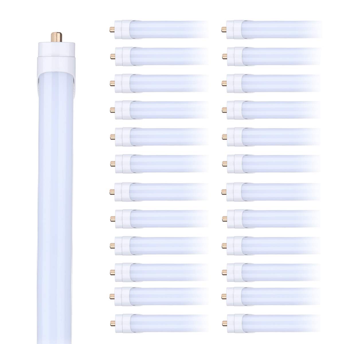 Trlife 8Ft Led Tube Light, T8 8Ft Led Bulbs 45W 5000K Daylight White Fa8 Base Tube Lights, Fluorescent Light Bulbs Replacement,