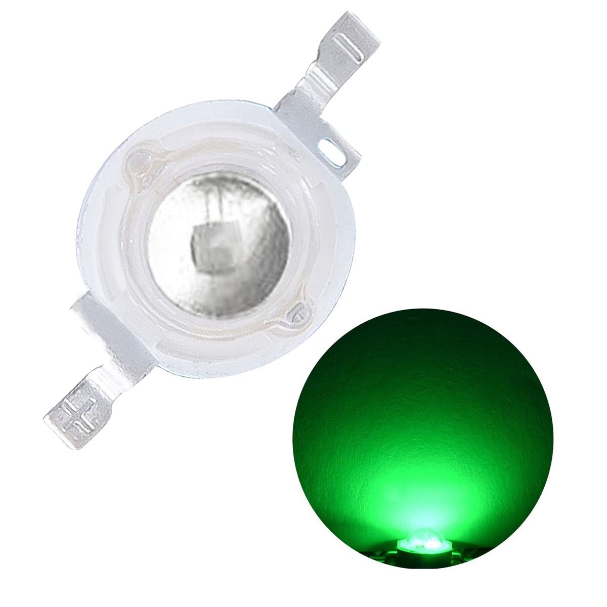 (Pack Of 20) 3W Green Led Beads, Led Chip Lamp Bulb For Led Stage Lights