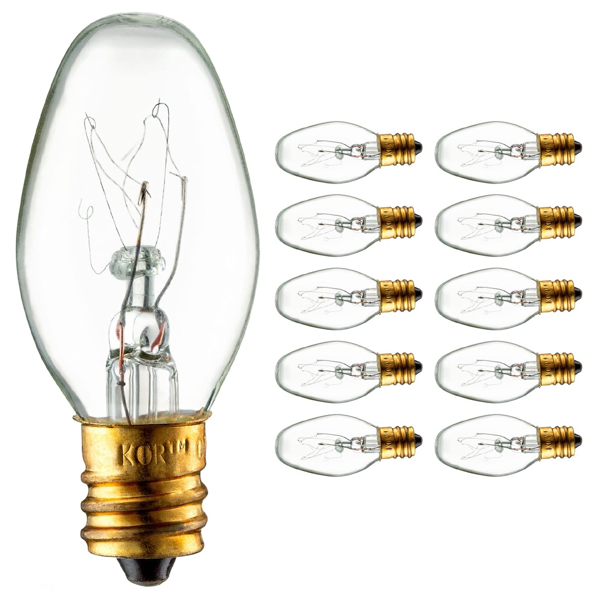 (Pack Of 10) 15-Watt Light Bulb For Scentsy Plug-In Warmer Nightlight, Mini Scented Candle Wax Warmer Diffuser And Himalayan Sal