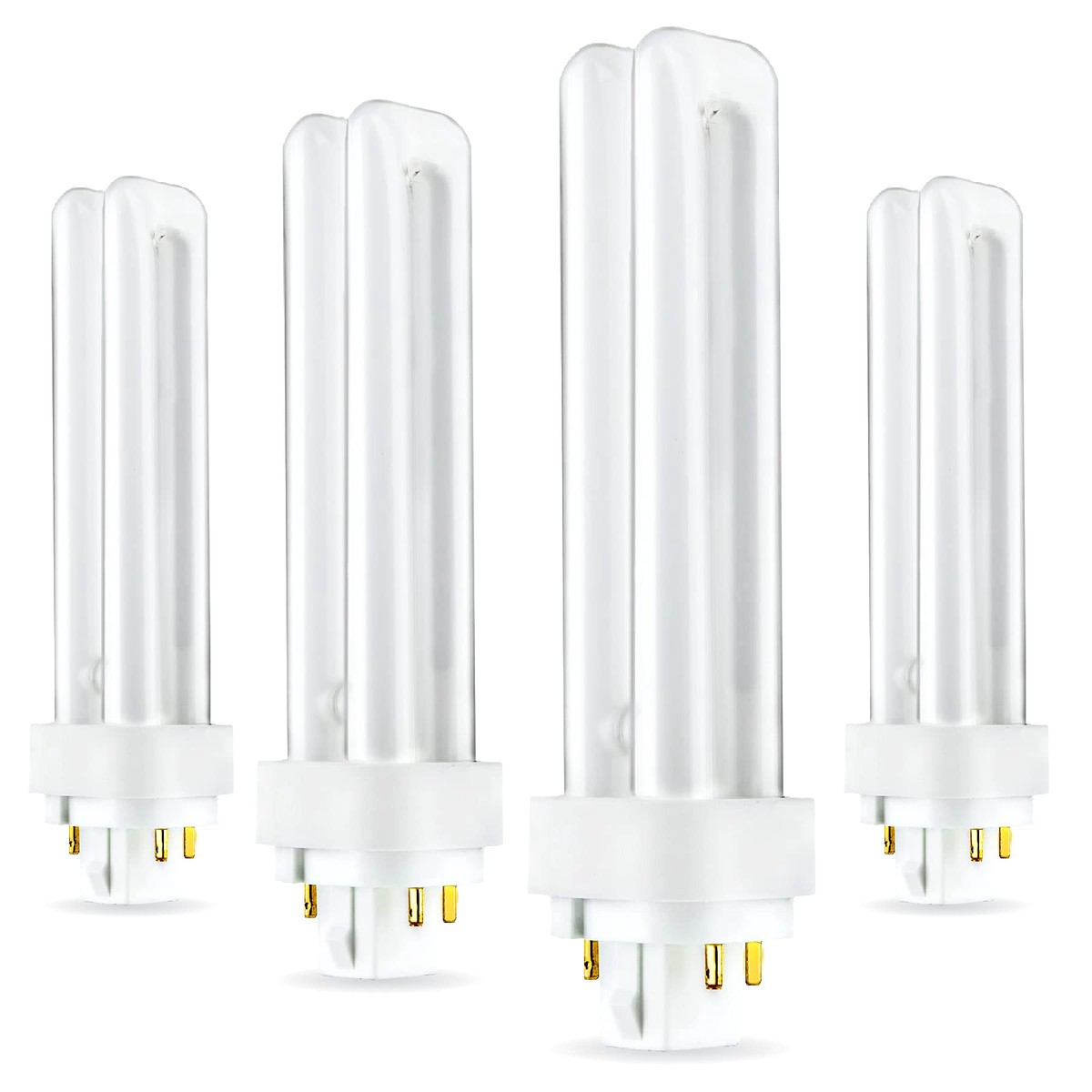 (4 Pack) PLC-18W 865 4 Pin G24q-2 18 Watt Double Tube Compact Fluorescent Light Bulb Replaces Sylvania CF18DD/E/865 and Philips - PL-C 18W/865/4P/ALTO